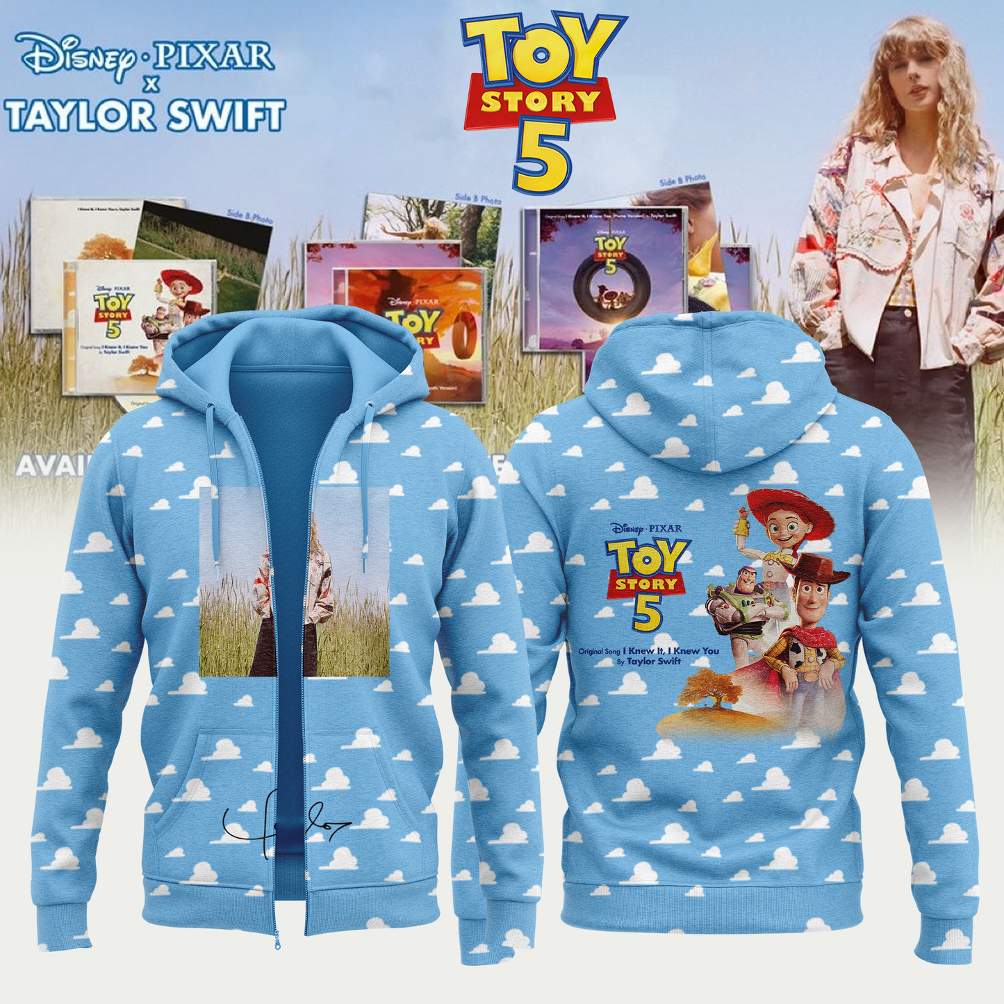 Taylor Swift x Toy Story 5 Limited Edition Signature - Zip Hoodie | LX85