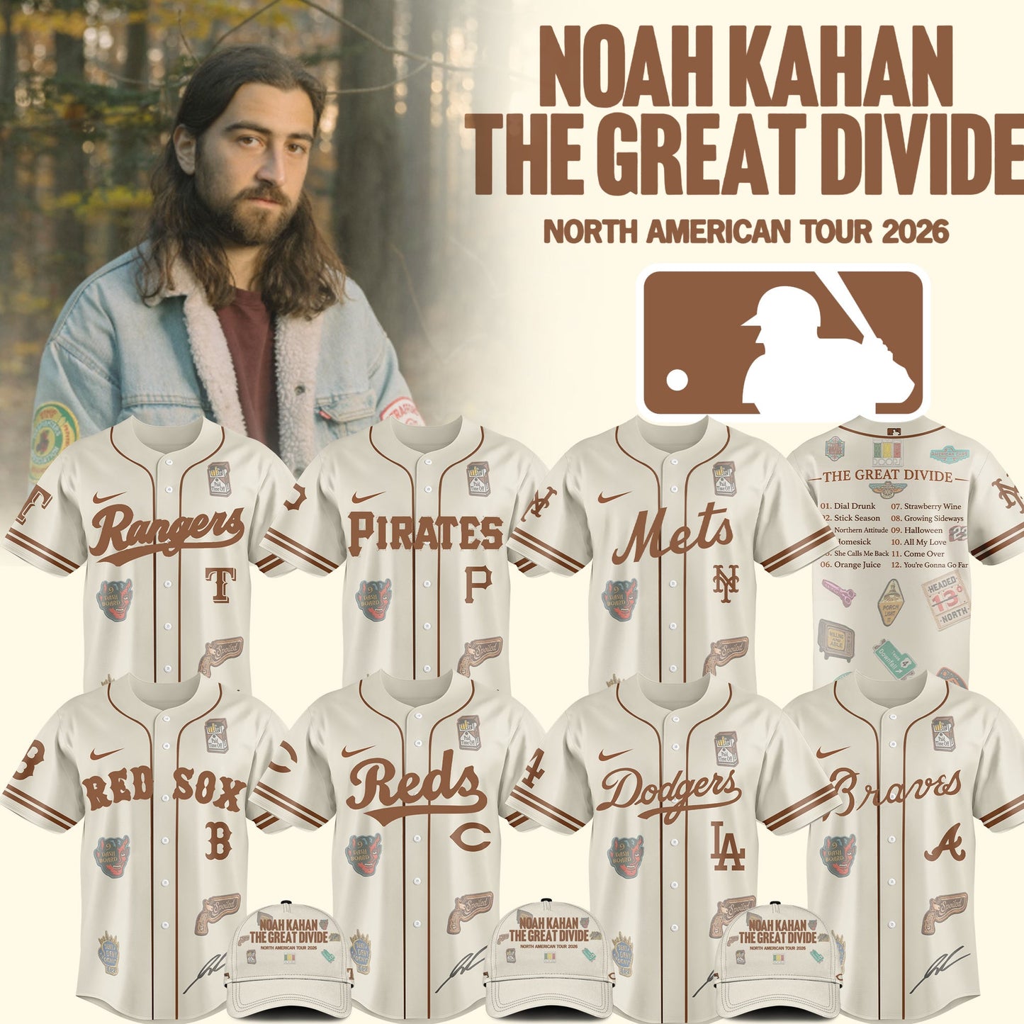Baseball x Noah Kahan Tour 2026 Jersey Limited Edition | LQ56
