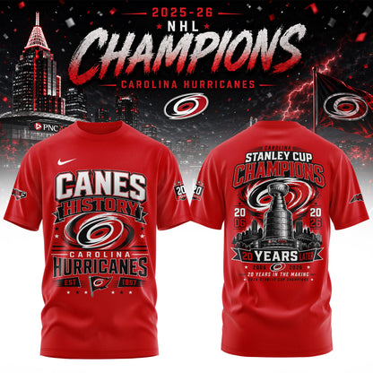 Carolina Hurricanes 2026 Stanley Cup Champions T-Shirt | VJ85