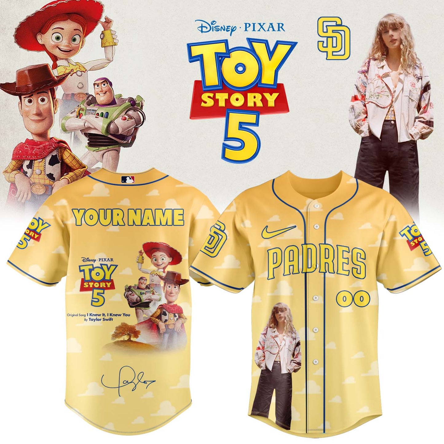 MLB x Taylor Swift x Toy Story 5 Limited Edition - Jersey (Custom Name, CustomNumber) | EB71
