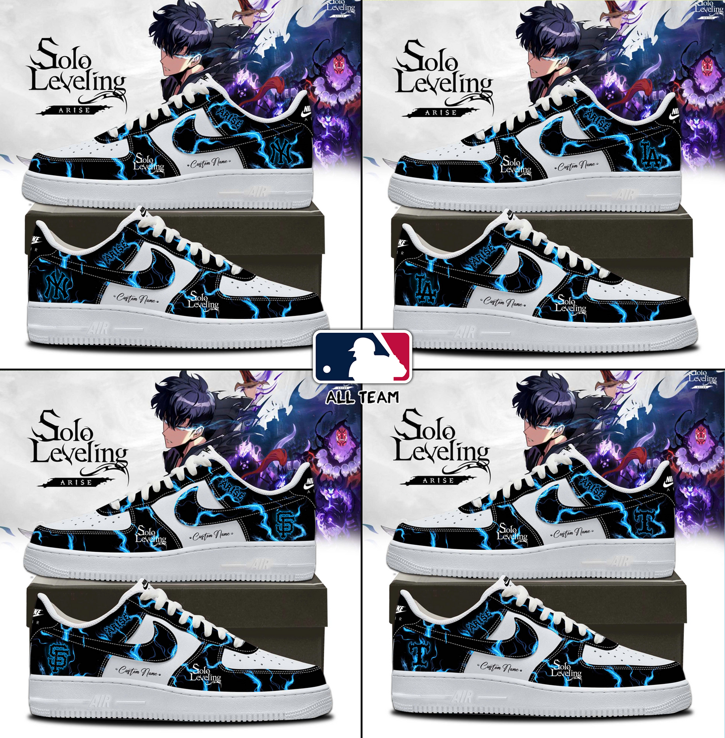 MLB ALL TEAMS x Solo Leveling Limited AF1 Shoes | RQ86