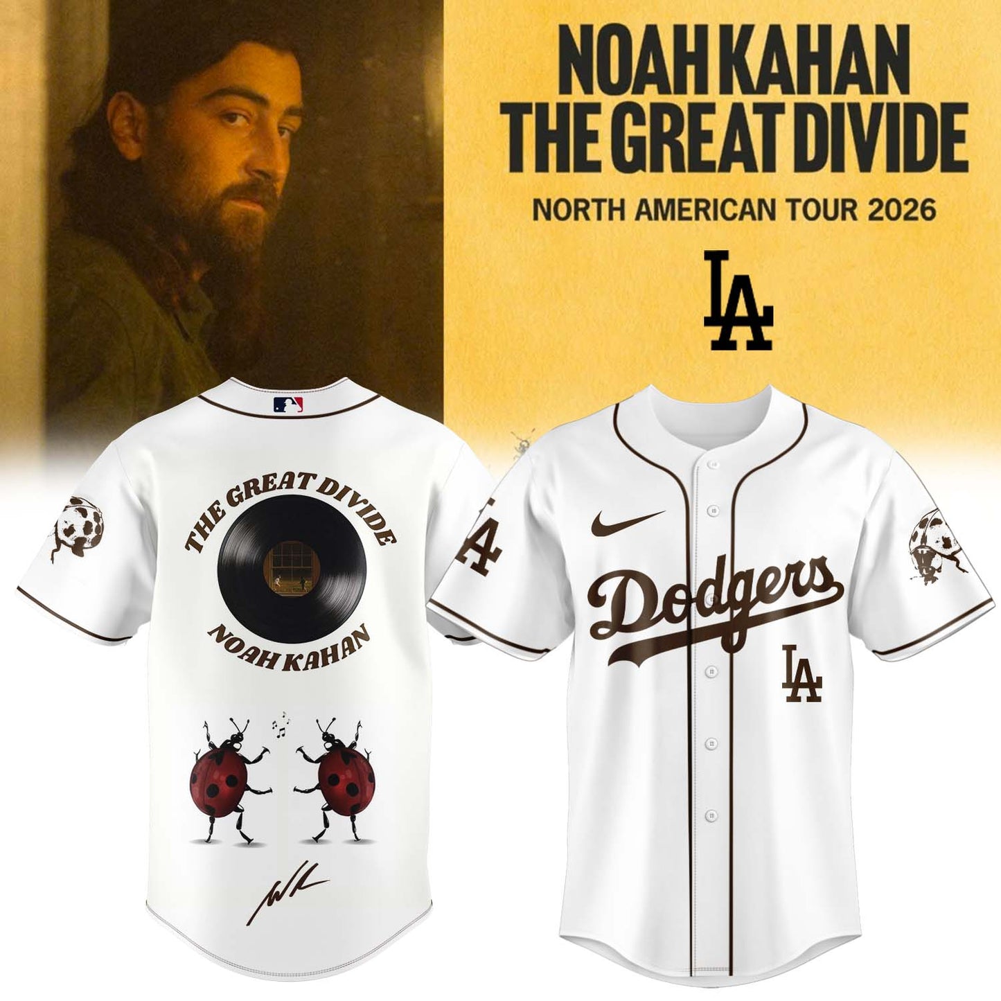 Noah Kahan "The Great Divide: The Last Of The Bugs" Album 2026 Limited Edition Signature - Jersey | VY39