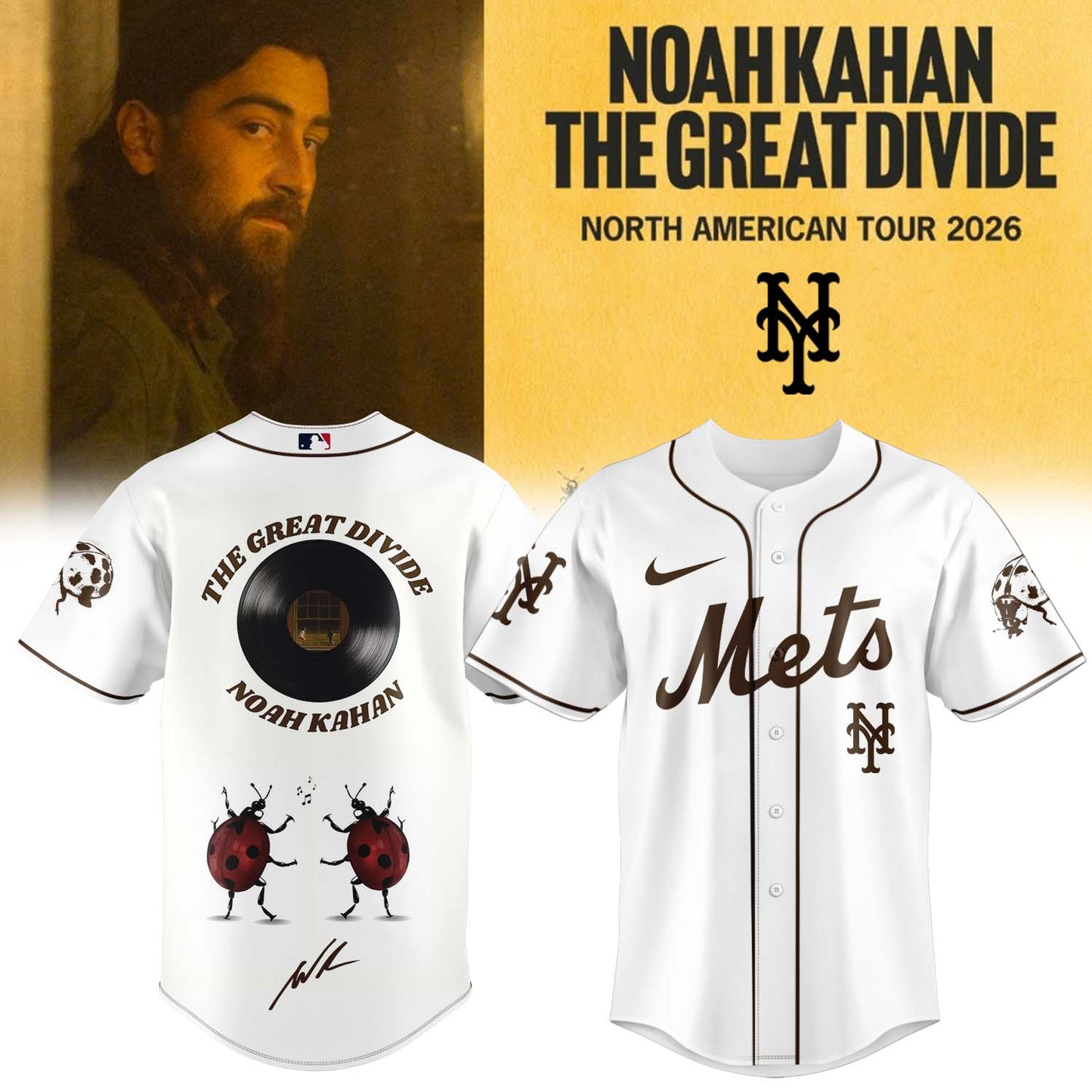 Noah Kahan "The Great Divide: The Last Of The Bugs" Album 2026 Limited Edition Signature - Jersey | VY39