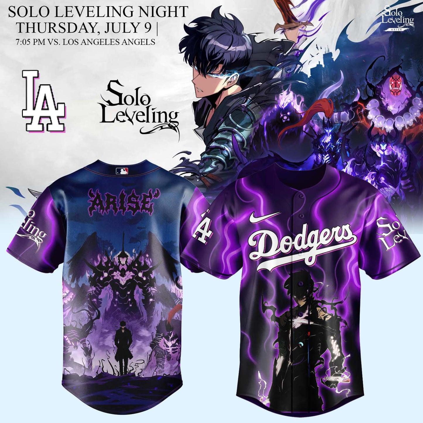 MLB ALL TEAMS x Solo Leveling Limited Jersey 2 | YY45