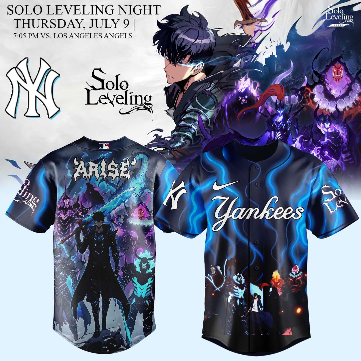 MLB ALL TEAMS x Solo Leveling Limited Jersey 2 | YD17
