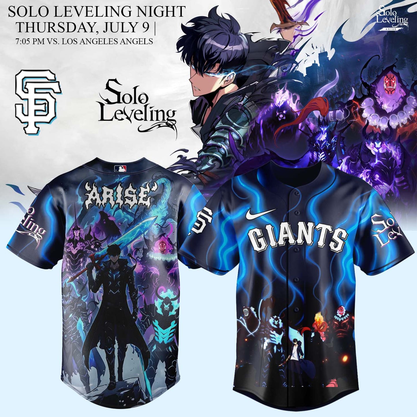 MLB ALL TEAMS x Solo Leveling Limited Jersey 2 | YD17