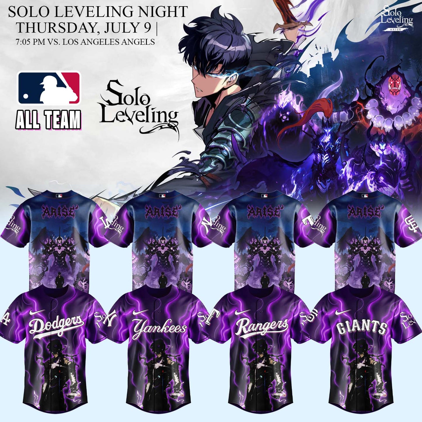 MLB ALL TEAMS x Solo Leveling Limited Jersey 2 | YY45