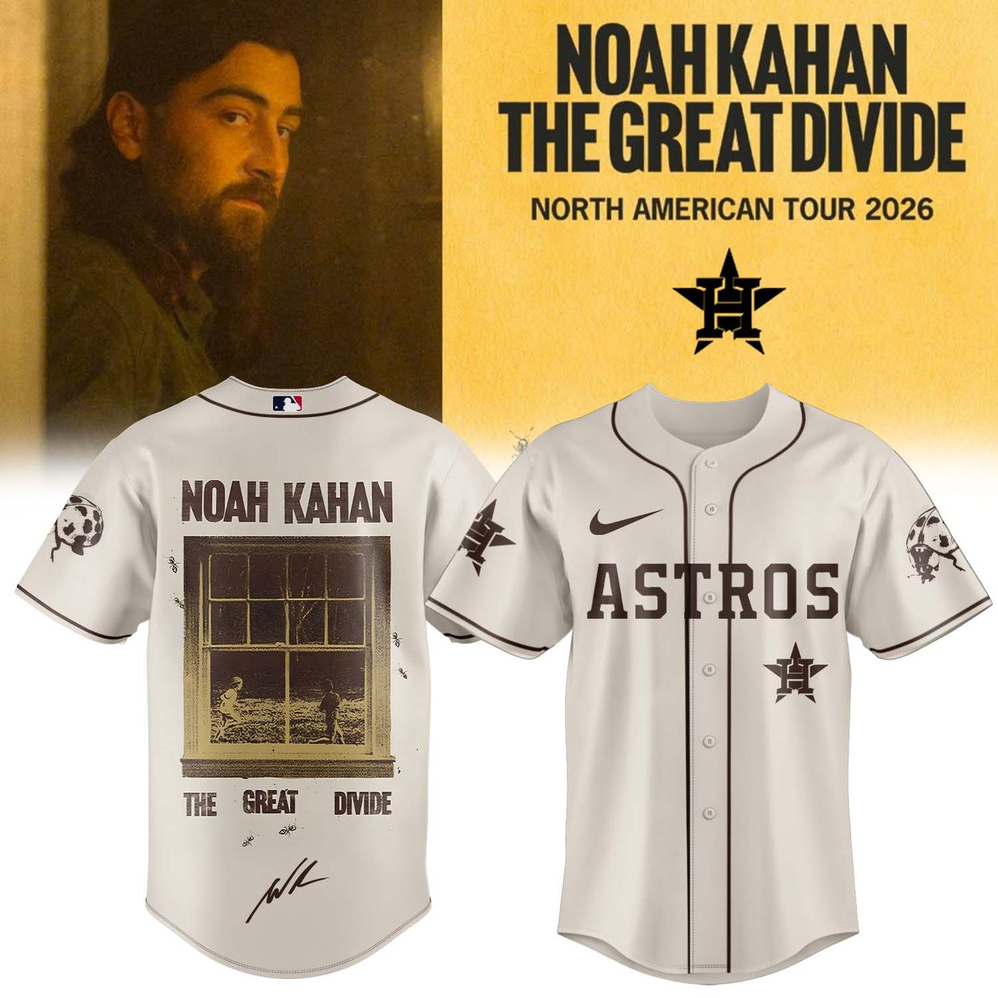 Noah Kahan "The Great Divide: The Last Of The Bugs" Album 2026 Limited Edition Signature - Jersey | IW34