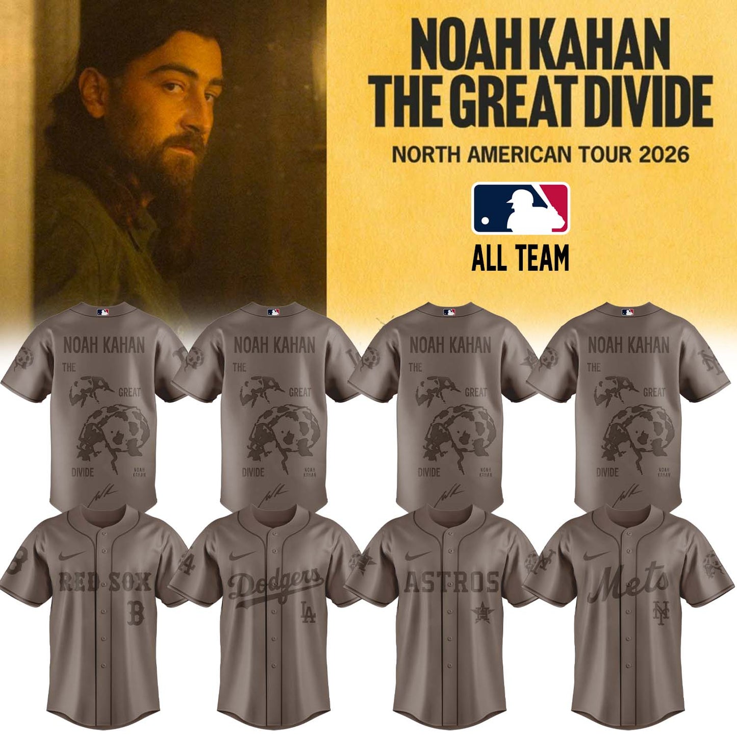 Noah Kahan "The Great Divide: The Last Of The Bugs" Album 2026 Limited Edition Signature - Jersey | CY86