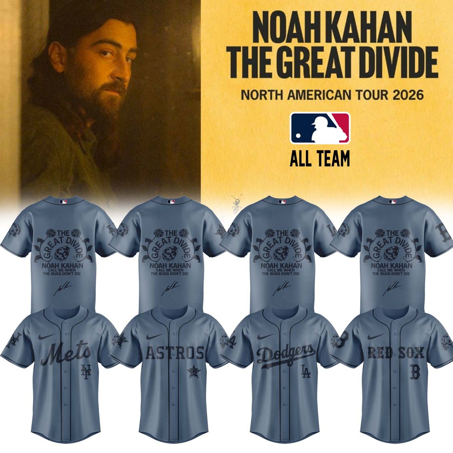 Noah Kahan "The Great Divide: The Last Of The Bugs" Album 2026 Limited Edition Signature - Jersey | CB10