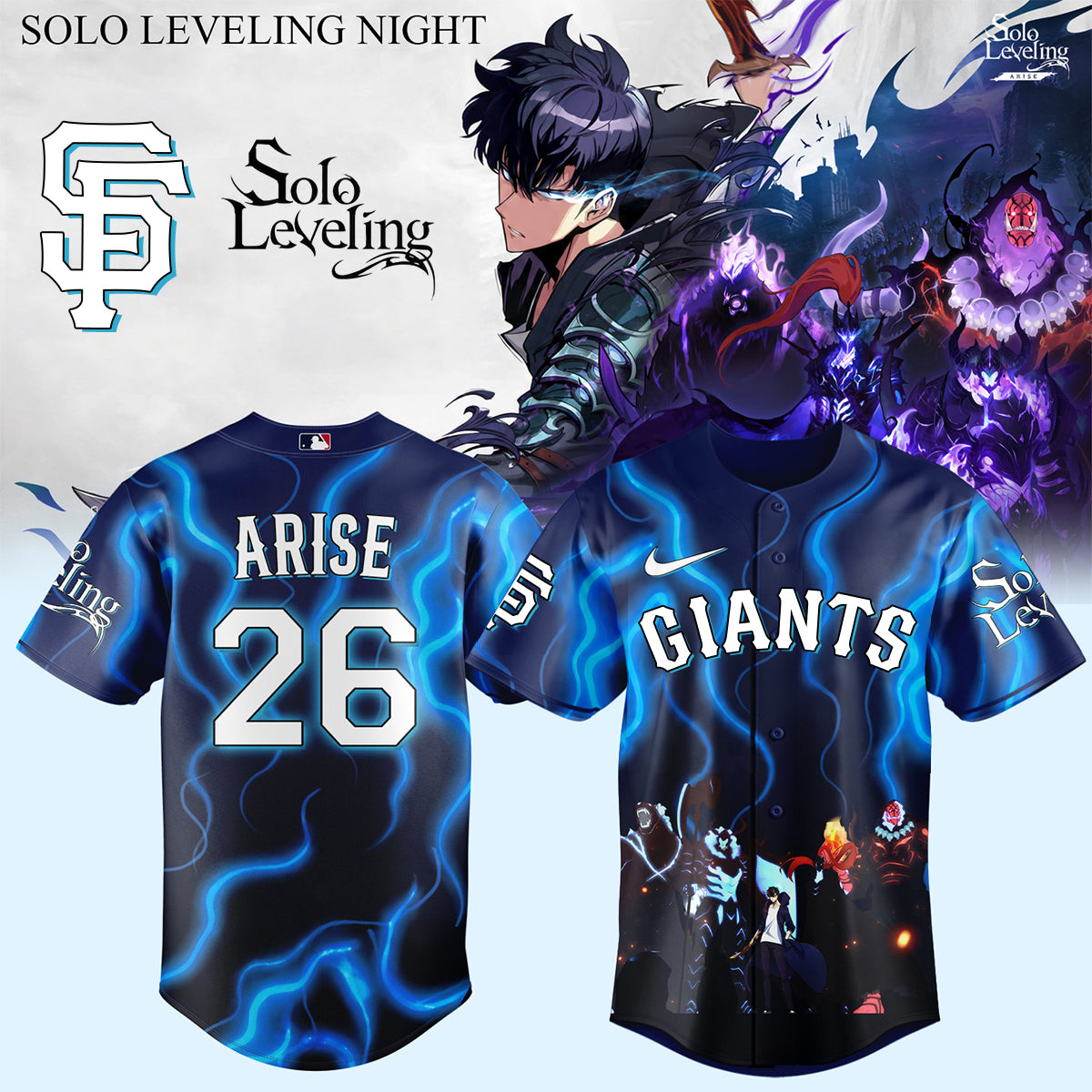 MLB ALL TEAMS x Solo Leveling Limited Jersey | NW94