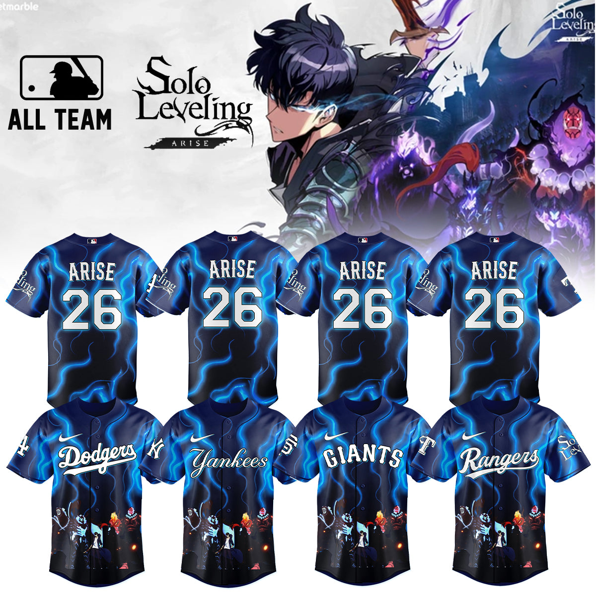 MLB ALL TEAMS x Solo Leveling Limited Jersey | NW94