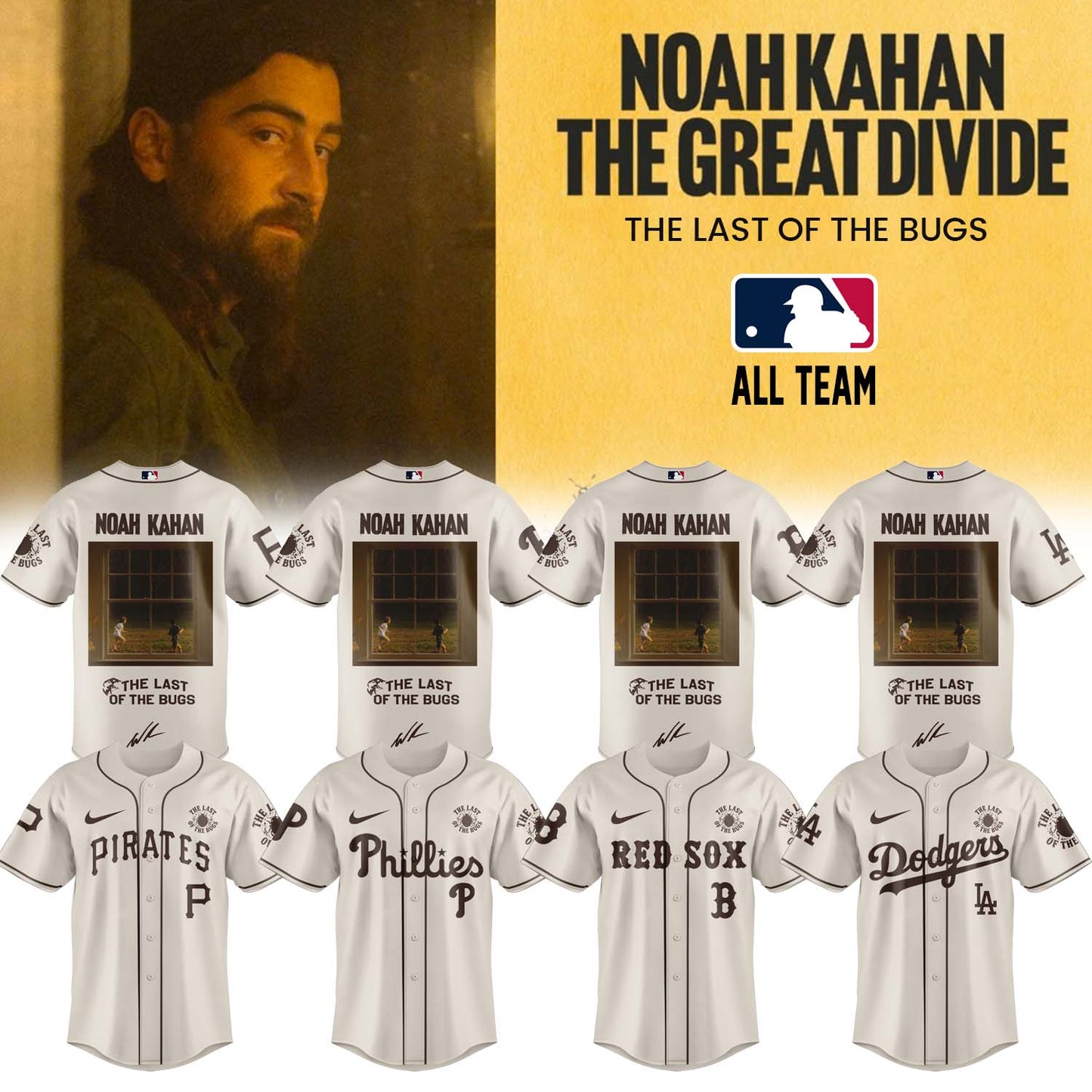 Noah Kahan "The Great Divide: The Last Of The Bugs" Album 2026 Limited Edition Signature - Jersey | AW31