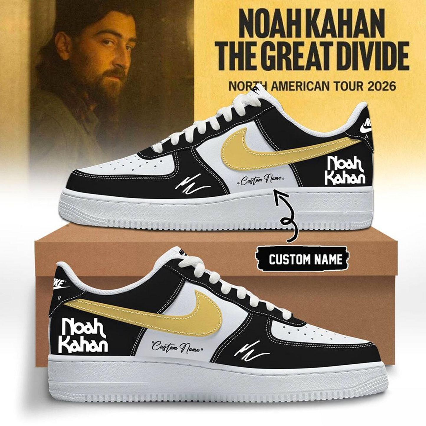 Noah Kahan The Great Divide Tour 2026 AF1 Shoes | LA59