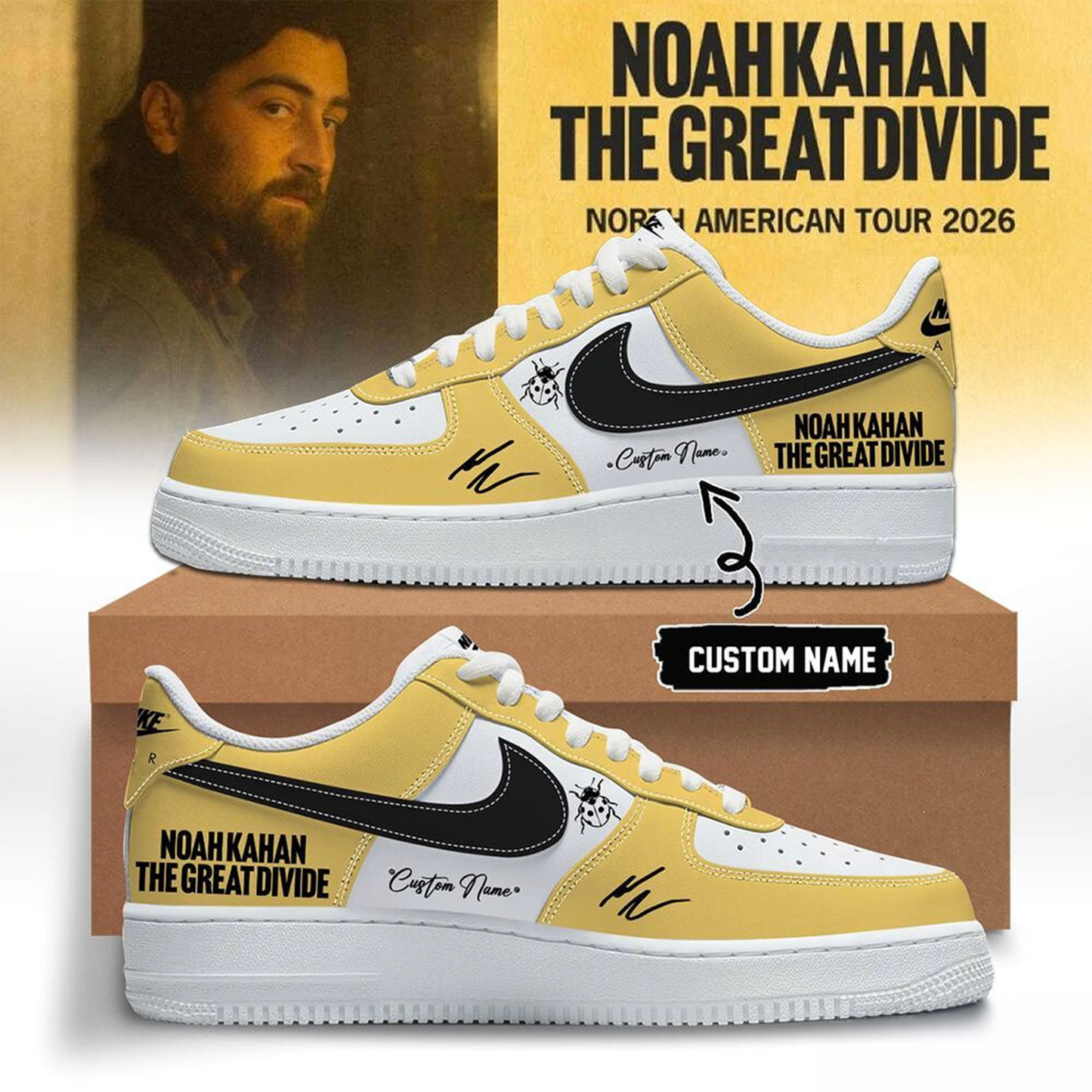 Noah Kahan The Great Divide Tour 2026 AF1 Shoes | UB30
