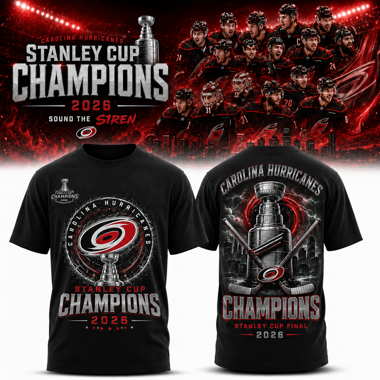 Carolina Hurricanes 2026 Stanley Cup Champions T-Shirt | IF31