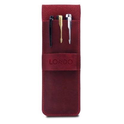 Personalized Handcrafted Top Grain Leather Pen Holder, Pen Pouch, High-Quality Pencil Case, Custom Pencil Bag, Pencil Case with Tuck in Flap