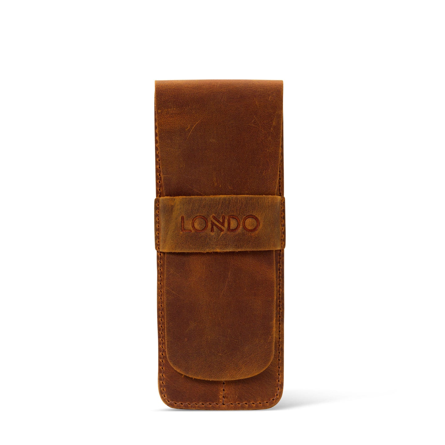 Personalized Handcrafted Top Grain Leather Pen Holder, Pen Pouch, Two Compartment Pencil Case, Custom Pencil Bag with Tuck in Flap