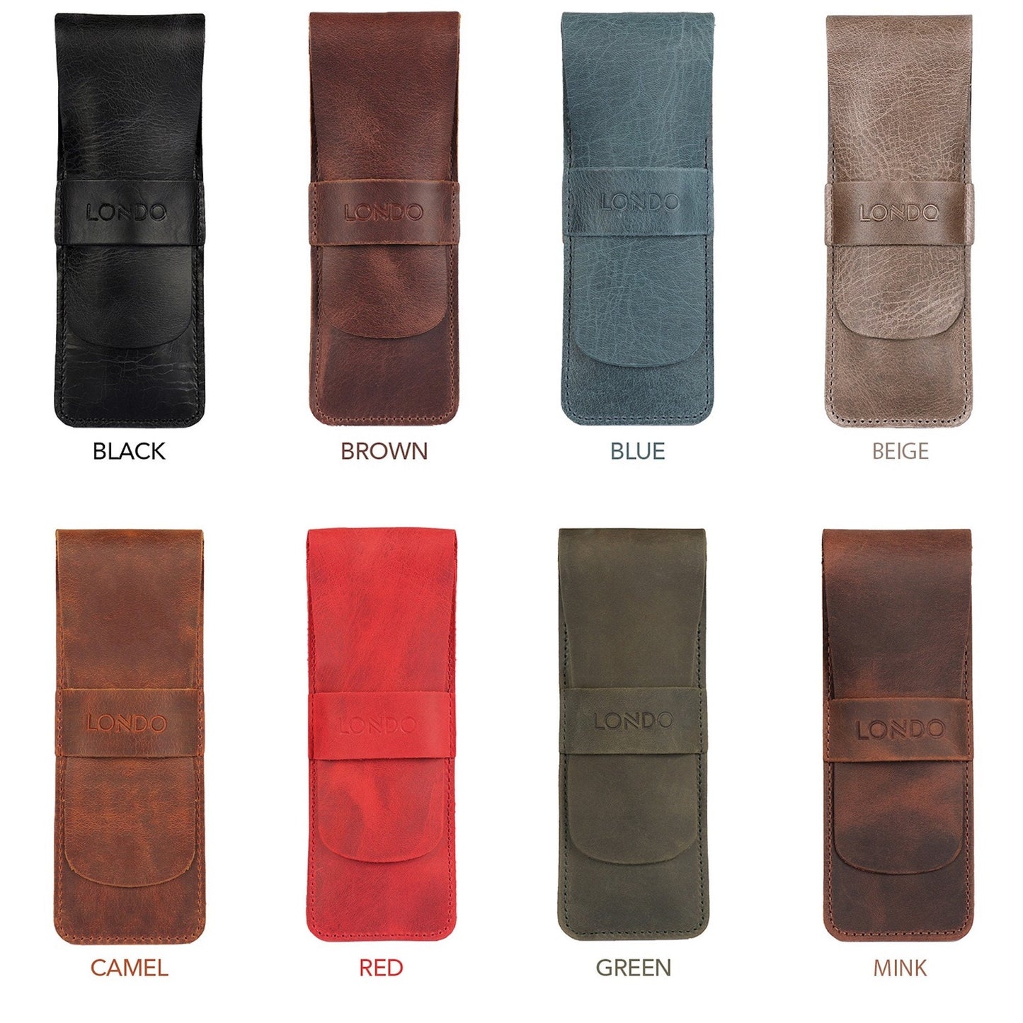 Personalized Handcrafted Top Grain Leather Pen Holder, Pen Pouch, High-Quality Pencil Case, Custom Pencil Bag, Pencil Case with Tuck in Flap