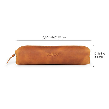 Leather Pen Pouch Personalized - Makeup Brush Case, Custom Pencil Holder, Top Grain Leather Gift