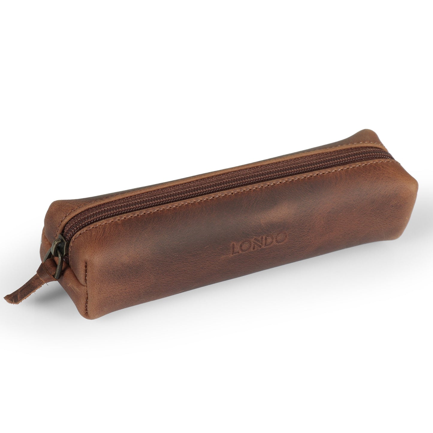 Personalized Top Grain Leather Pen Pouch, Hand Crafted Makeup Case, High Quality Pen Holder, Classic Look  Pencil Holder,  Personalized Gift