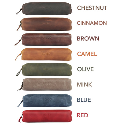 Personalized Pen Pouch Top Grain Leather, Hand Crafted Cosmetic Case, Pencil Pouch, High Quality Makeup Case, Custom Pencil Case with Zipper