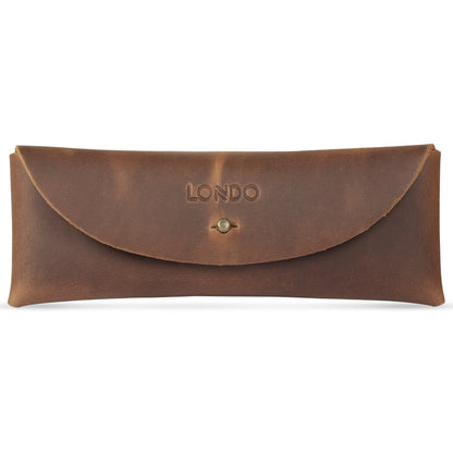 Leather Pencil Holder - Retro Pen Case, Handcrafted Top Grain Leather Pouch for Desk, Stylish Organizer, Gift for Him/Her