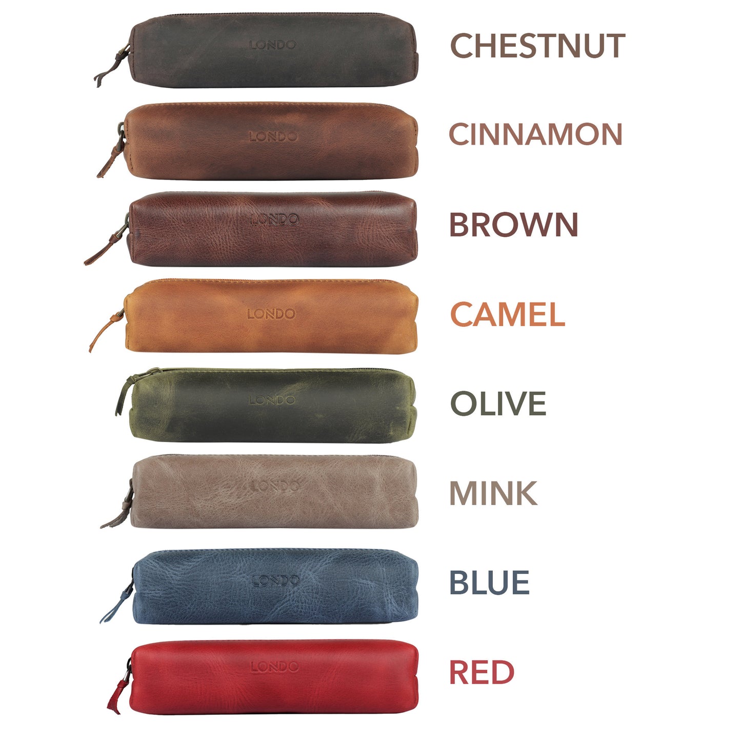 Leather Pen Pouch Personalized - Makeup Brush Case, Custom Pencil Holder, Top Grain Leather Gift