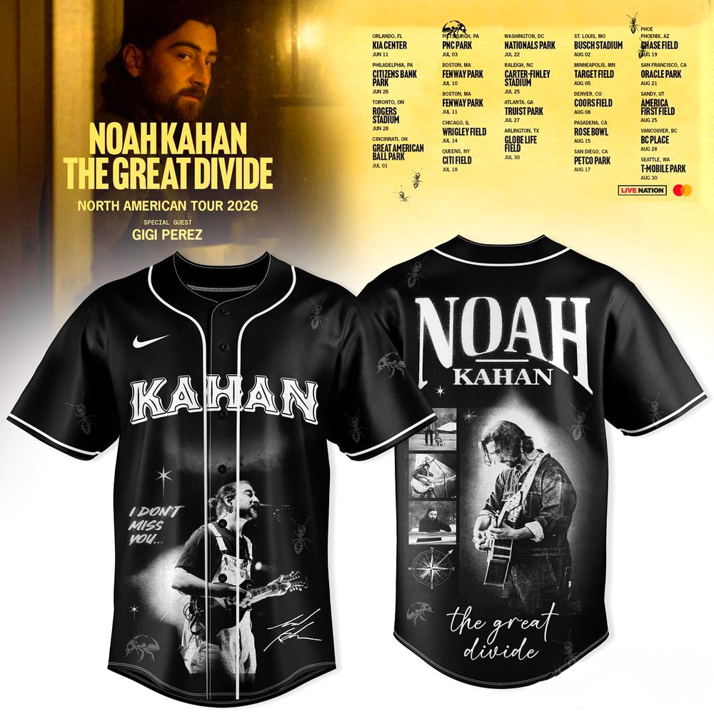 The Great Divide Tour 2026 Noah Kahan Jersey | BV51